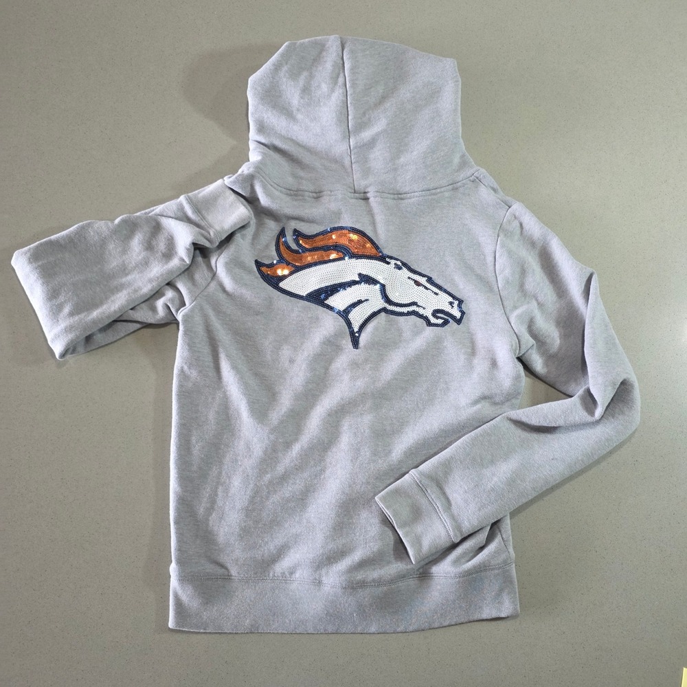 Victoria's Secret PINK NFL Dallas Cowboys Gray Full Zip Hoodie Sweatshirt Medium - Picture 11 of 13